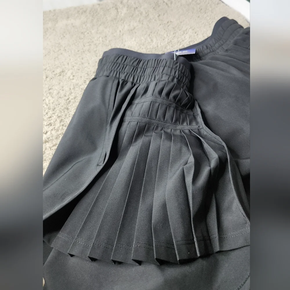 Women's High-Rise Pleated Side Shorts 2.5" - JoyLab Black XXL - Picture 9 of 12